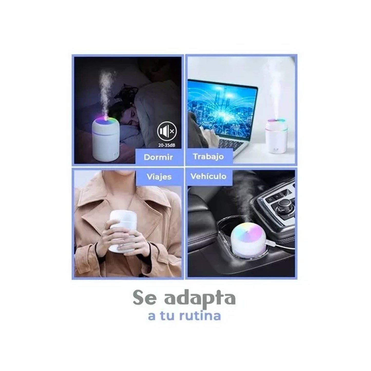Difusor de Aromas y Humidificador Ultrasónico – Control Remoto y Luz LED
