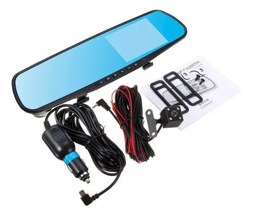 Espejo Retrovisor con Cámara Frontal y Trasera – Seguridad y Grabación Full HD